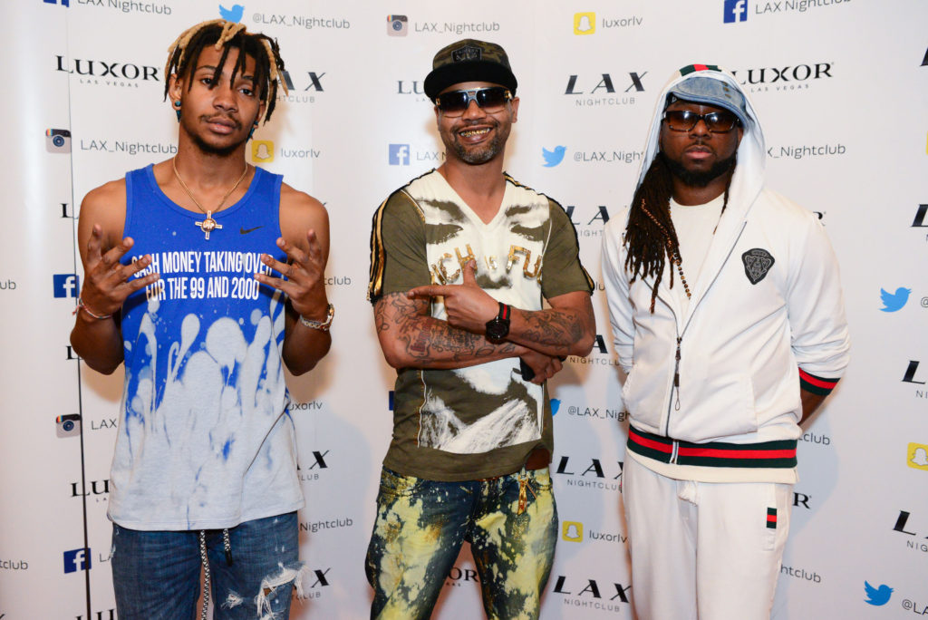 Young Juve, Juvenile, and Drae Jackson at LAX Nightclub inside Luxor Hotel and Casino, Thursday, Aug. 18_2_Credit Powers Imagery
