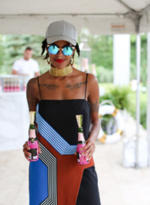 Coco Dotson Celebrated the Official Launch of Moët & Chandon’s Rosé Imperial Pink Flamingo Bottles at The REVOLVE Hamptons House
