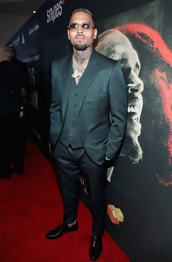 The man of the hour, Chris Brown arrives at the Premiere of Riveting Entertainment's "Chris Brown: Welcome To My Life" at L.A. LIVE (Photo by Jonathan Leibson | Getty Images for Riveting Entertainment)