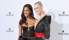 MILAN, ITALY - SEPTEMBER 20: Jourdan Dunn and Karlie Kloss attend Swarovski Crystal Wonderland Party on September 20, 2017 in Milan, Italy. (Photo by Stefania M. D'Alessandro/Getty Images for Swarovski) *** Local Caption *** Jourdan Dunn; Karlie Kloss