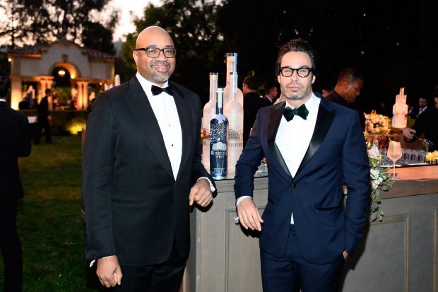 BEVERLY HILLS, CA - OCTOBER 13: President and CEO, Belvedere Vodka, Rodney Williams and SVP, Strategic Marketing at Moet Hennessy, Billy Paretti, attend the amfAR Gala 2017 at Ron Burkle's Green Acres Estate on October 13, 2017 in Beverly Hills, California. (Photo by Stefanie Keenan/Getty Images for Belvedere Vodka)
