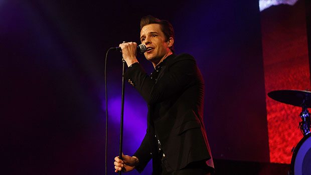 LAS VEGAS, NV - DECEMBER 01: Singer Brandon Flowers of The Killers perform at the Vegas Strong Benefit Concert at T-Mobile Arena to support victims of the October 1 tragedy on the Las Vegas Strip on December 1, 2017 in Las Vegas, Nevada. (Photo by Denise Truscello/WireImage) *** Local Caption *** Brandon Flowers