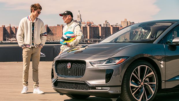 'Baby Driver' Star Ansel Elgort takes on the Jaguar smart cone challenge_with pro driver Davy Jones