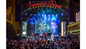 Eddie Money takes over Fremont Street Experience during Downtown Rocks, 7.21.18 (Photo Credit: Black Raven Films)