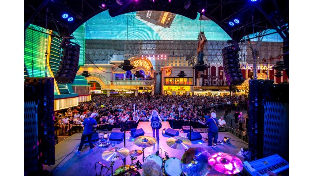 Jefferson Starship takes over Fremont Street Experience during Downtown Rocks, 7.21.18 (Photo Credit: Black Raven Films)