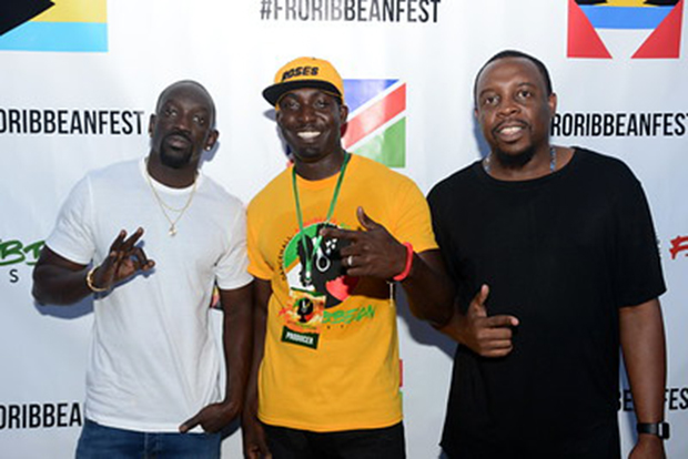 Abou "Bu" Thiam (Brother of Akon, Record Exec), Kareem "DJ Bruckup" Hawthorne (Executive Producer of The FroRibbean Fest, Harvey Events), Mix Master David (Performing DJ/Producer/Master of Ceremonies) at the Inaugural FroRibbean Fest (Photo Credit: Night Life Link)