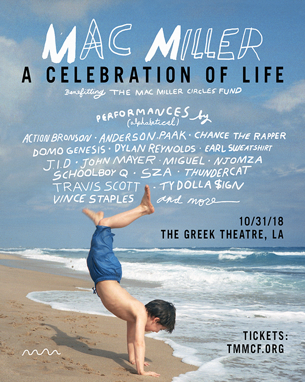 Artwork for the "Mac Miller: A Celebration of Life" concert was created by Miller McCormick