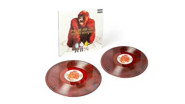 Los Angeles ñ October 19, 2018 ñ Today, Urban Legends releases N.E.R.Dís critically acclaimed third album, 'Seeing Sounds,' on black 2LP vinyl and limited edition red marble 2LP vinyl. The new vinyl editions feature two bonus tracksóìLazer Gunî and ìEveryone Nose (All The Girls Standing In Line For The Bathroom)î Remix featuring Kanye West, Lupe Fiasco, and Pusha Tóon vinyl for the first time. (PRNewsfoto/Urban Legends/UMe)