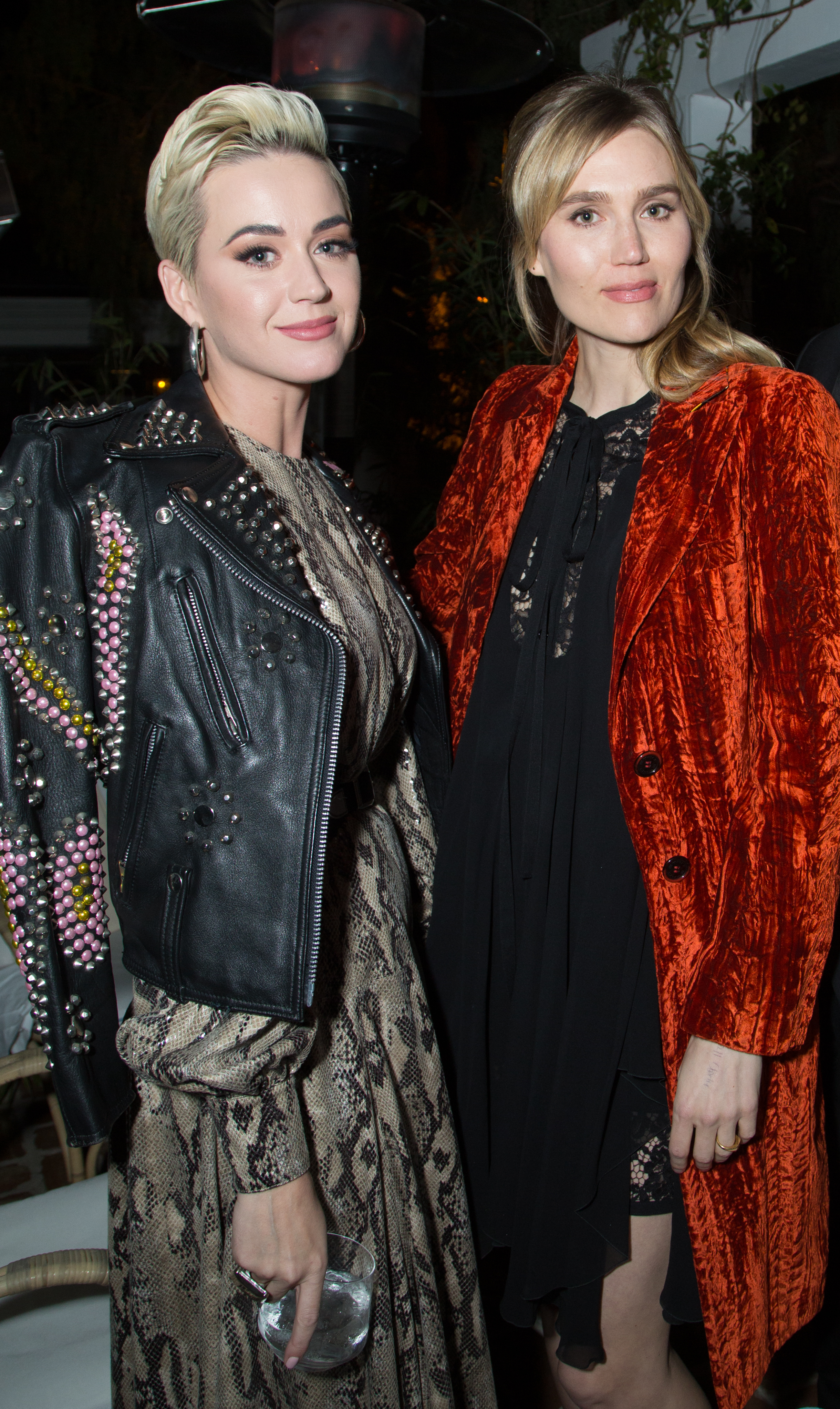 Katy Perry and friend attend the CAA Pre-Oscar Party on Friday, February 22, 2019 in at the San Vicente Bungalows in West Hollywood, California. (Photo: Benjamin Shmikler/ABImages)