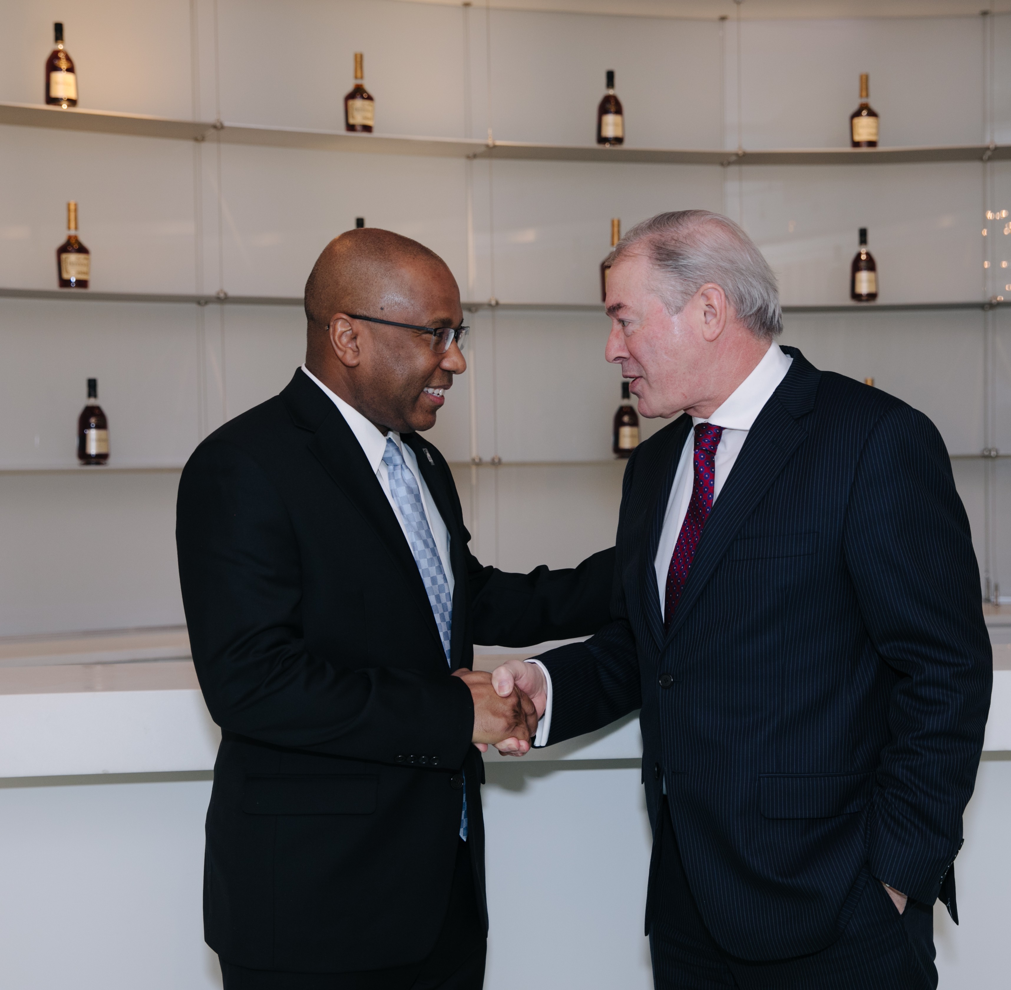 Dr. Harry L. Williams, the President and CEO of TMCF, and Jim Clerkin, the President and CEO of Moet Hennessy North America