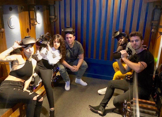 Camila Cabello, Manager Gian Mitchell, and family, friends at Dreamscape Immersive