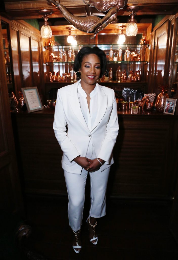 LOS ANGELES, CALIFORNIA - FEBRUARY 06: Tiffany Haddish attends Red Carpet Green Dress at the Private Residence of Jonas Tahlin, CEO of Absolut Elyx on February 06, 2020 in Los Angeles, California. (Photo by Gabriel Olsen/Getty Images for Absolut Elyx)
