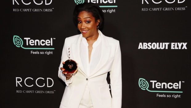 LOS ANGELES, CALIFORNIA - FEBRUARY 06: Tiffany Haddish attends Red Carpet Green Dress at the Private Residence of Jonas Tahlin, CEO of Absolut Elyx on February 06, 2020 in Los Angeles, California. (Photo by Gabriel Olsen/Getty Images for Absolut Elyx)