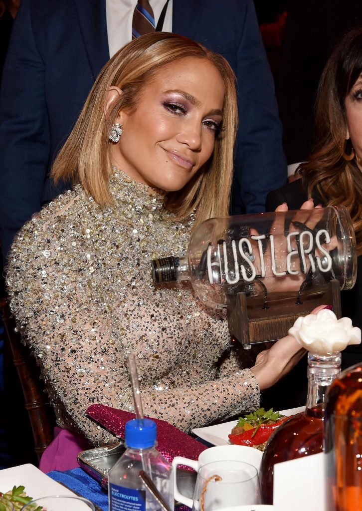 Bulleit celebrates Jennifer Lopez with a limited edition Bulleit NEON in A Bottle piece created by neon artist Lisa Schulte at the 2020 Film Independent Spirit Awards on February 08, 2020 in Santa Monica, California.