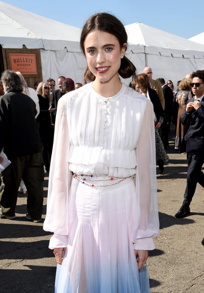 Margaret Qualley outside the Bulleit Frontier Whiskey Arcade Lounge at the 2020 Film Independent Spirit Awards on February 08, 2020 in Santa Monica, California.