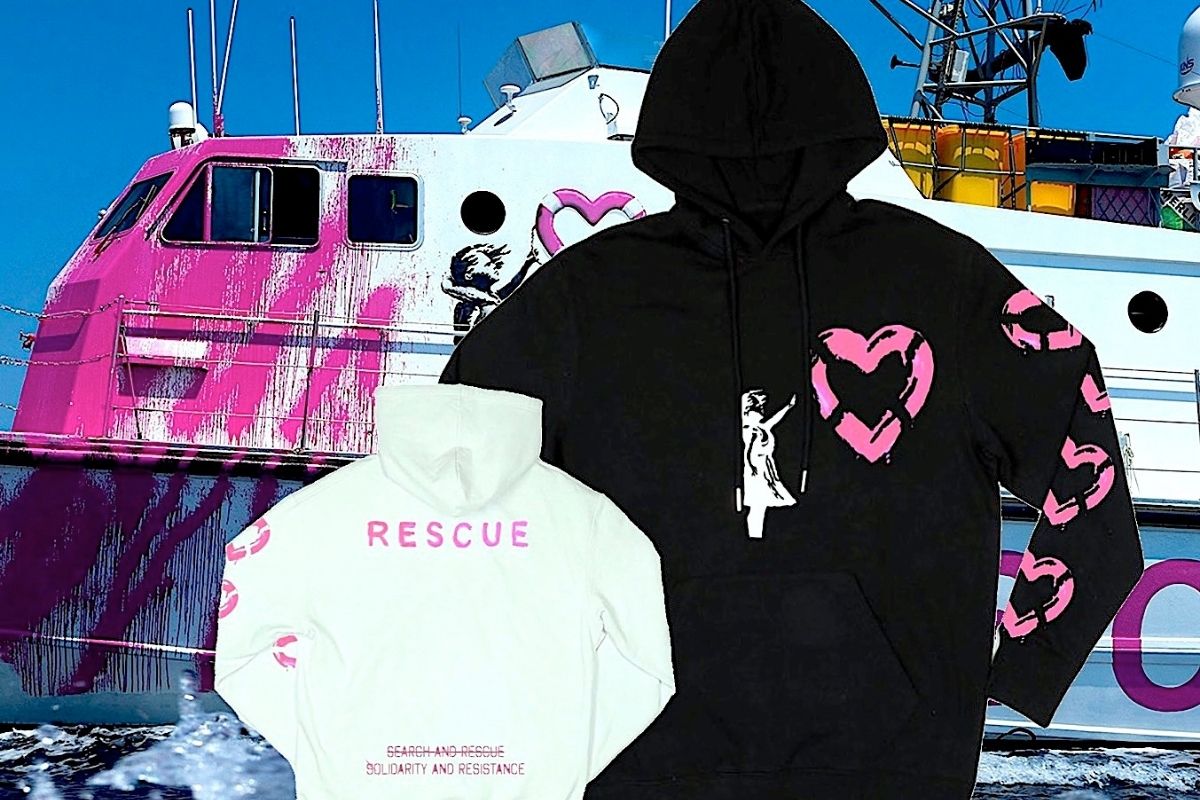 urbancoolab banksy rescue hoodie