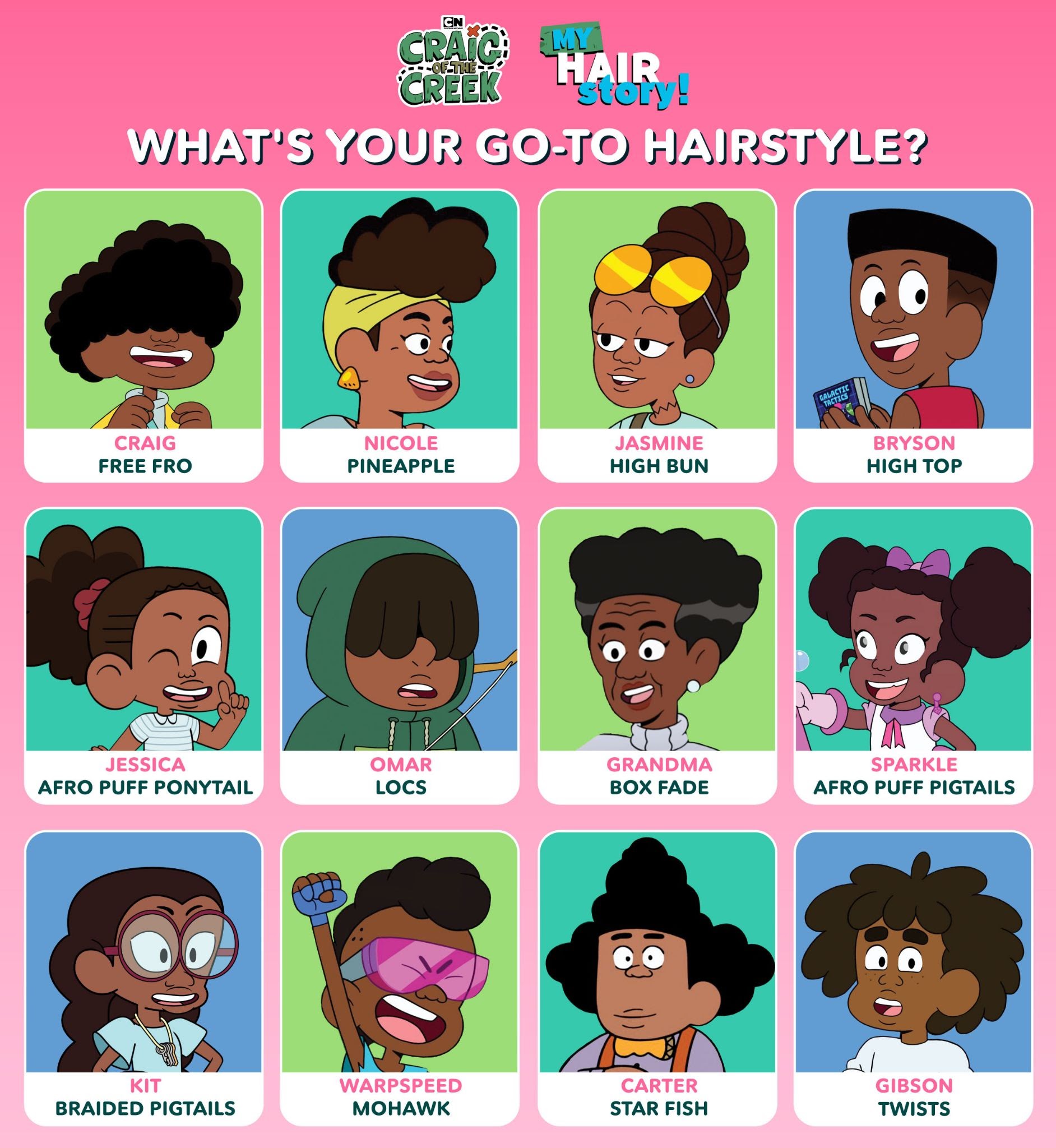 Must See TV: Cartoon Network's “My HAIRstory!”, a Three-Part Hair Tutorial  Featuring Styles From Their Emmy, GLAAD, and NAACP Image Award-Nominated  Series 'Craig of the Creek' - The Hype Magazine