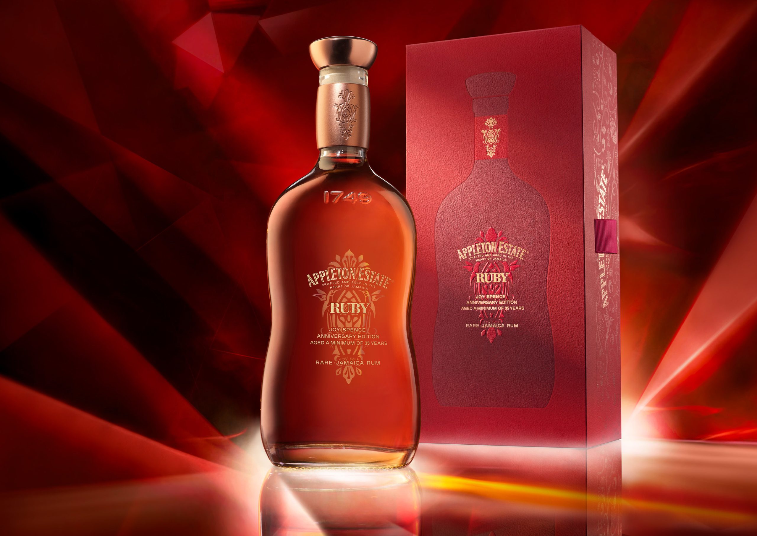 The Ruby Anniversary Edition is a limited-edition release celebrating Master Blender Joy Spence’s 40 years of craftsmanship with the distillery. (PRNewsfoto/Appleton Estate)