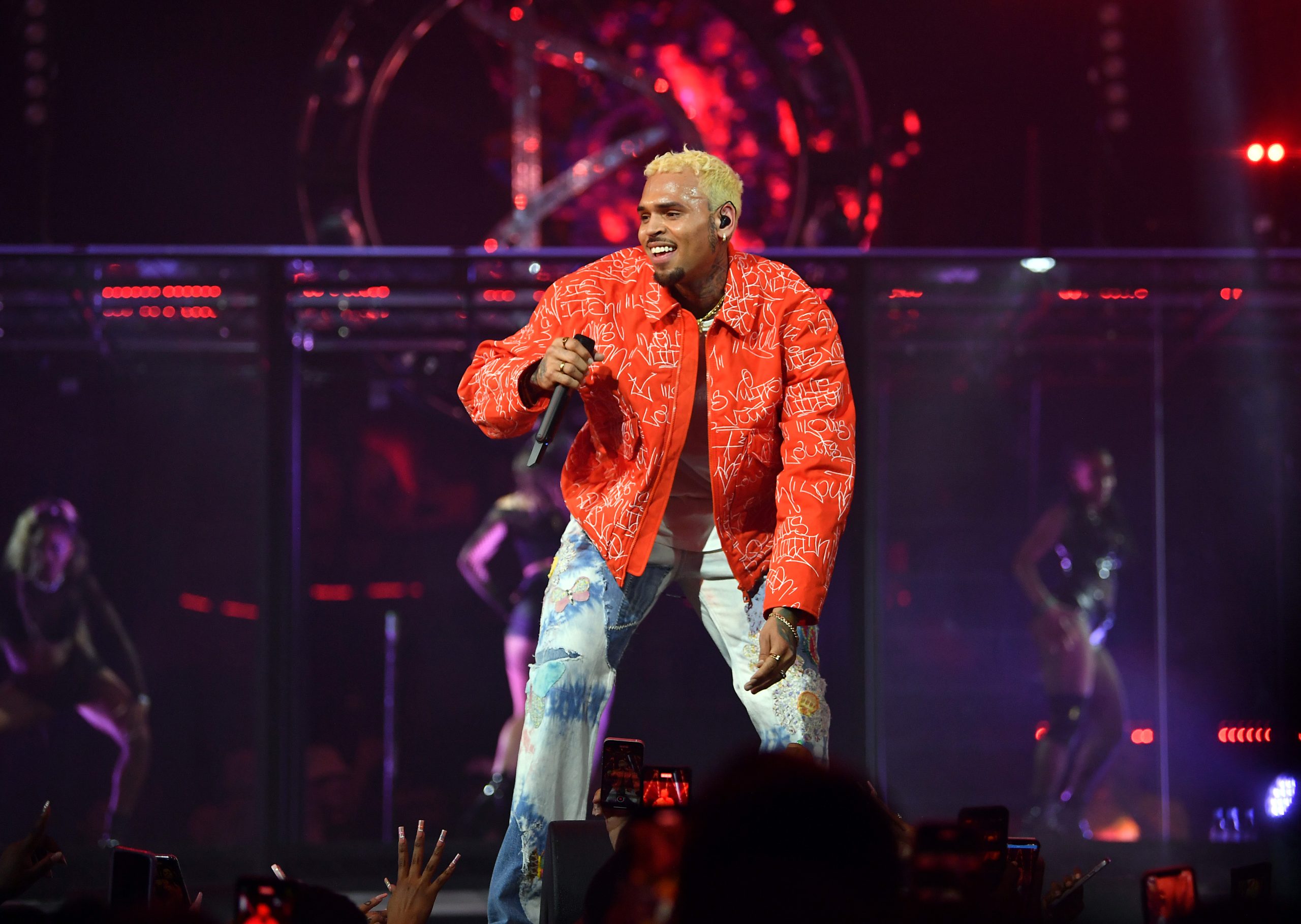 LAS VEGAS, NEVADA - JUNE 11: Singer/songwriter Chris Brown performs during the first show of his residency at Drai's Nightclub at The Cromwell Las Vegas Hotel and Casino on June 11, 2022 in Las Vegas, Nevada. (Photo by Denise Truscello/Getty Images)
