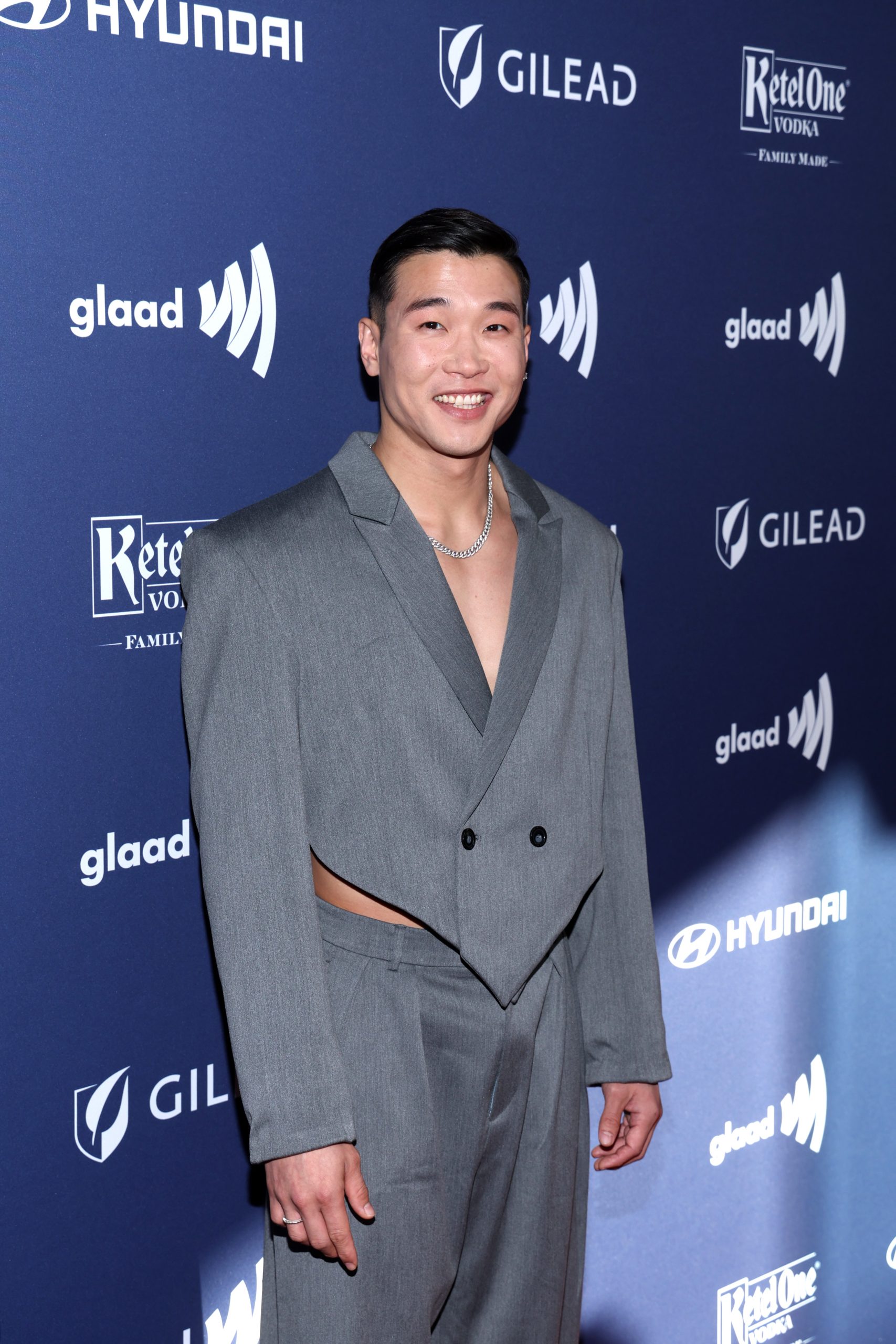 BEVERLY HILLS, CALIFORNIA - MARCH 30: Joel Kim Booster attends the 34th Annual GLAAD Media Awards Sponsored by Ketel One Family Made Vodka at The Beverly Hilton on March 30, 2023 in Beverly Hills, California. (Photo by Phillip Faraone/Getty Images for Ketel One)