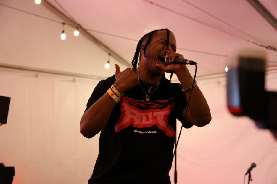 Arkansas-native rapper Goon Des Garcons delivered a passionate set at ASCAP’s On The Come Up Showcase at SXSW 2023 at Half Step in Austin, TX on March 17.(Photo Credit: Erik Philbrook:ASCAP)