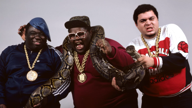 The Fat Boys in 1990. Left to right- Damon Kool Rock-Ski Wimbley, Darren Buff Love Robinson and Mark Prince Markie Dee Morales. (Photo: Ebet Roberts: Redferns - Getty Images