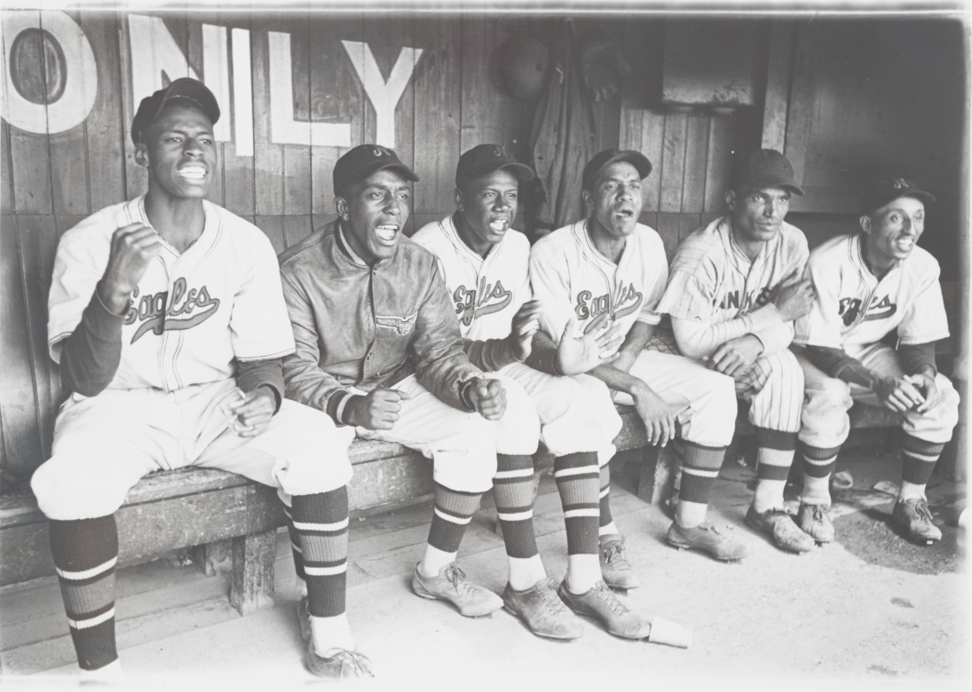 The Newark Eagles in Dugout in 1936, from THE LEAGUE, a Magnolia Pictures release. © Yale University Art Gallery. Photo courtesy of Magnolia Pictures.