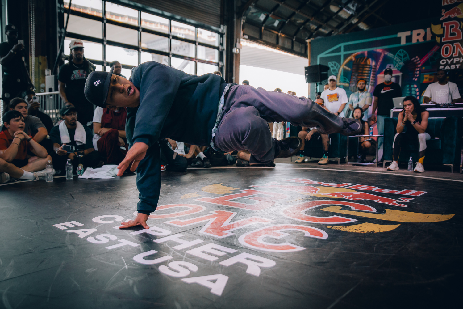 Dancer Dosu competes at the Red Bull BC One East USA Cypher on July 23, 2022 // Jeremy Gonzalo / Red Bull Content Pool