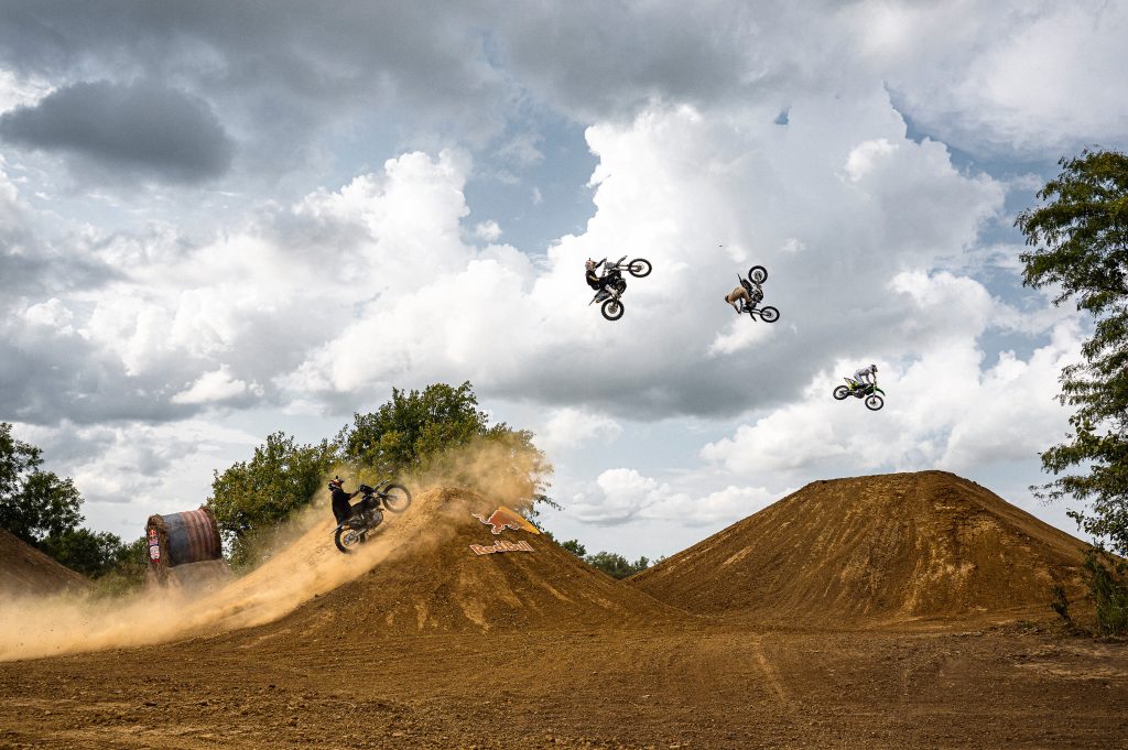 Tyler Bereman, Colby Raha, Tom Parsons and Axell Hodges riding at Red Bull Imagination 2 in Fort Scott, Kansas, USA. On 14 Septmeber, 2021. // Kyle Lieberman / Red Bull Content Pool