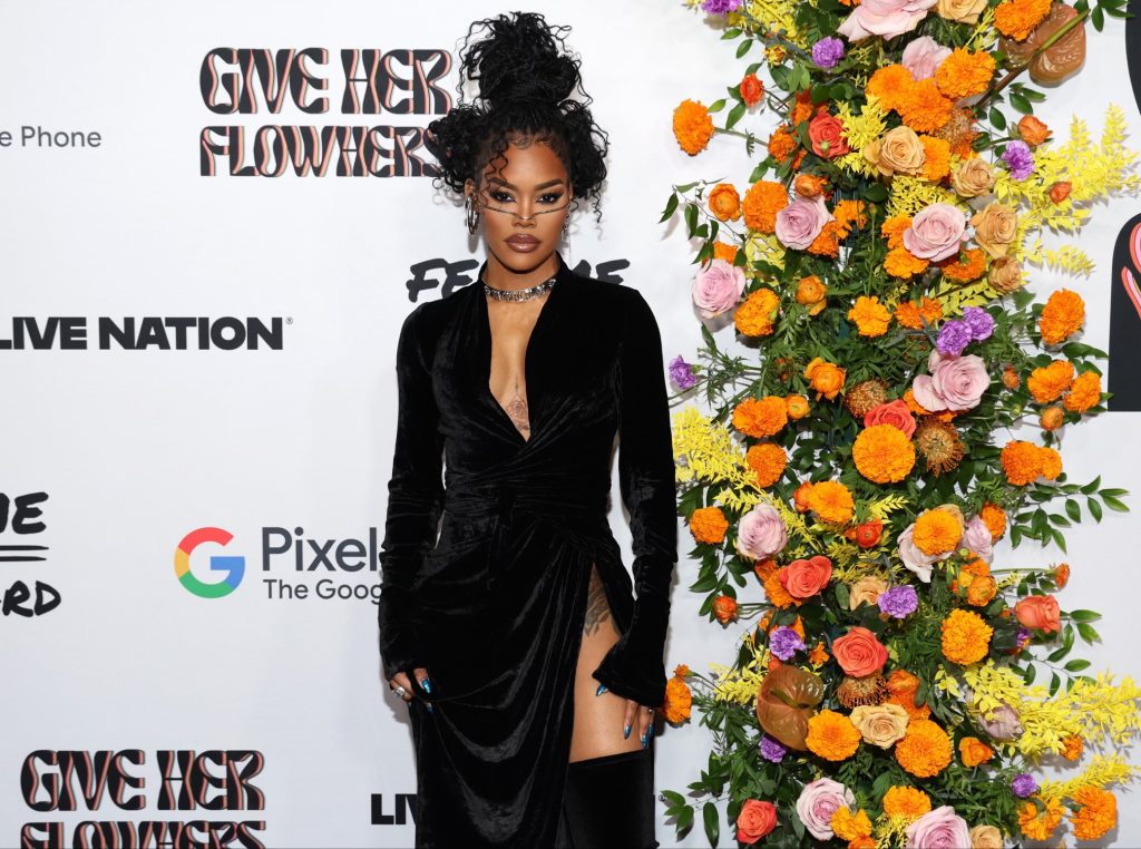 BEVERLY HILLS, CALIFORNIA - NOVEMBER 10: Teyana Taylor at The Beverly Hilton for the Femme It Forward Give Her FlowHERS Awards on November 10, 2023, in Beverly Hills, California. Photo Credit: Femme It Forward