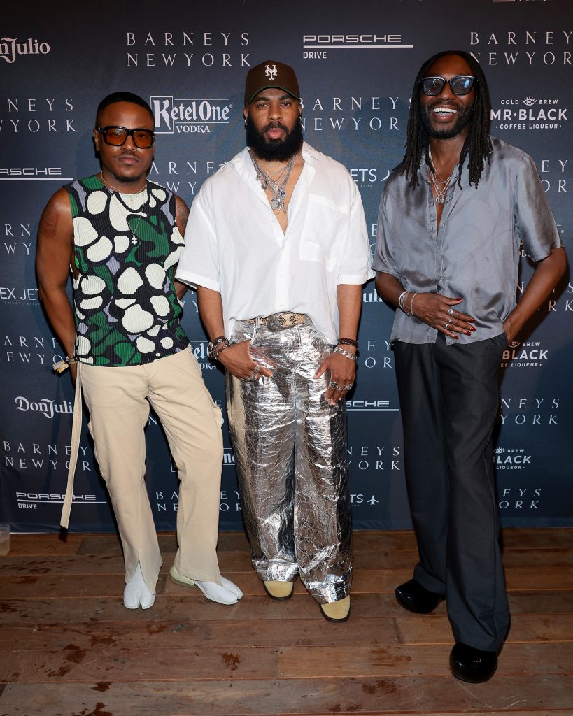 (L-R) Jay Washington, Shannon Stokes and Dorian Braxton as Ketel One Vodka, Tequila Don Julio And Mr Black Cold Brew Coffee Liqueur Celebrate Miami Art Basel At Barneys New York's Anniversary Party at Nobu Miami on December 09, 2023 in Miami Beach, Florida. (Photo by Dimitrios Kambouris/Getty Images for Ketel One)