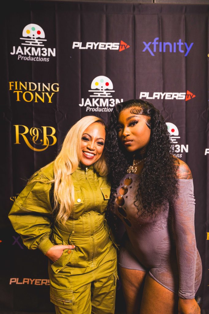 Radio Personality ASHMAC and Rapper Erica Banks - Finding Tony Movie Premiere on February 17th, 2024. Justin Tucker / Nine84