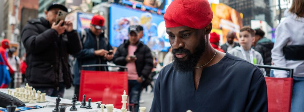 Tunde Onakoya - Chess in Slums - The Gift of Chess - Times Square - Guinness World Record